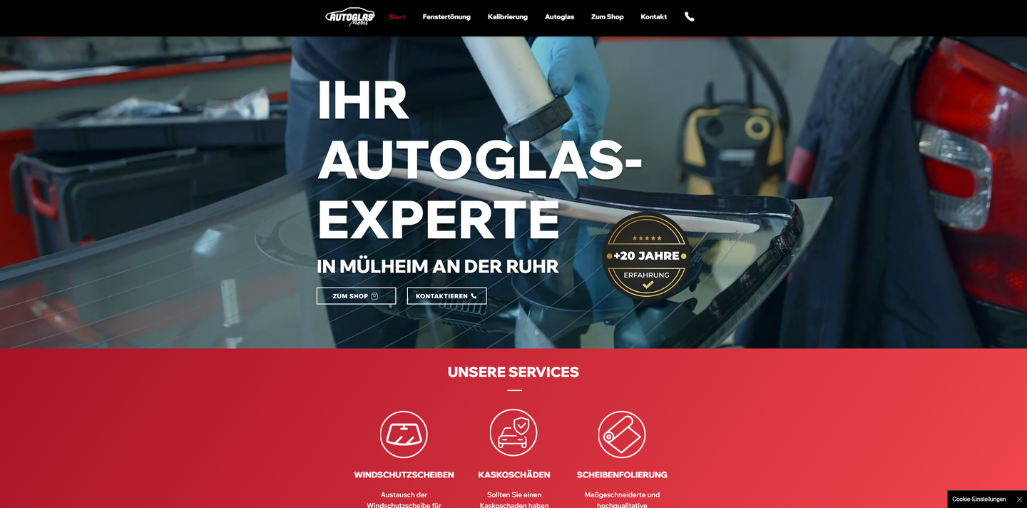 Autoglas-Mobil Website