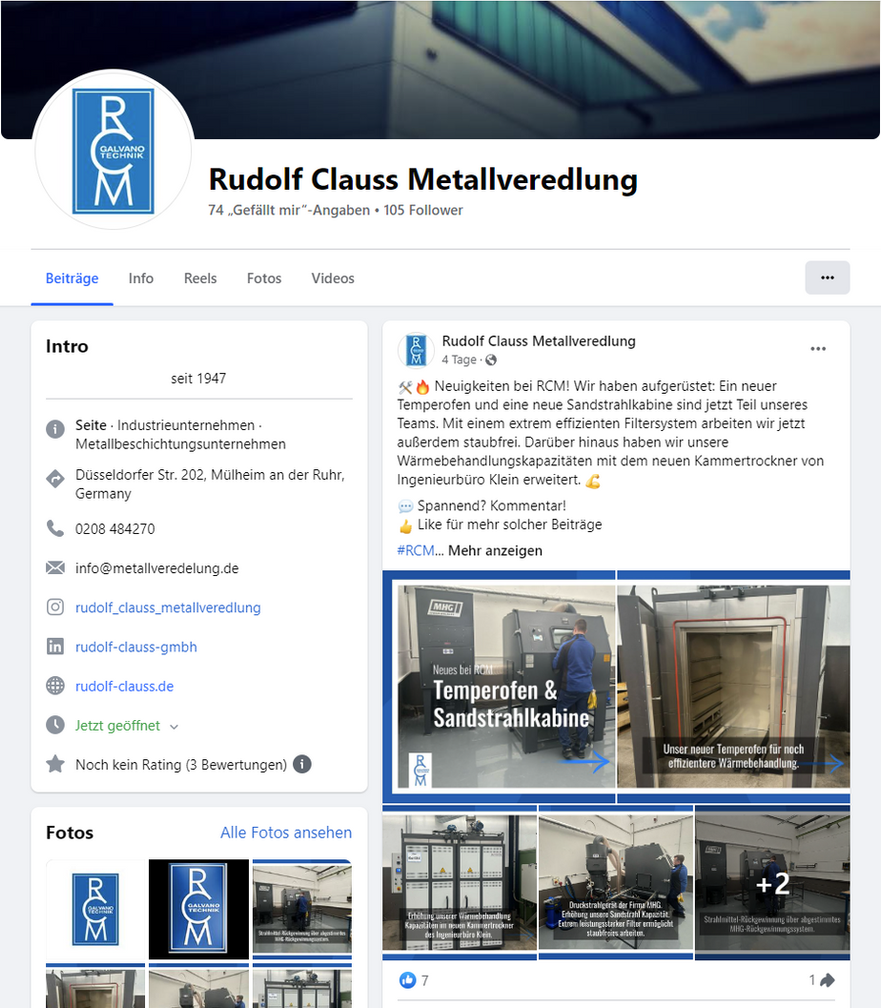 Facebook Betreuung